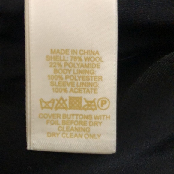 Kate Spade 78%Wool Black Coat Double Button XS - Picture 7 of 9